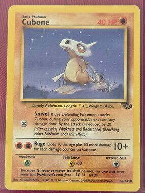 1999 POKEMON, CUBONE CARD!!!